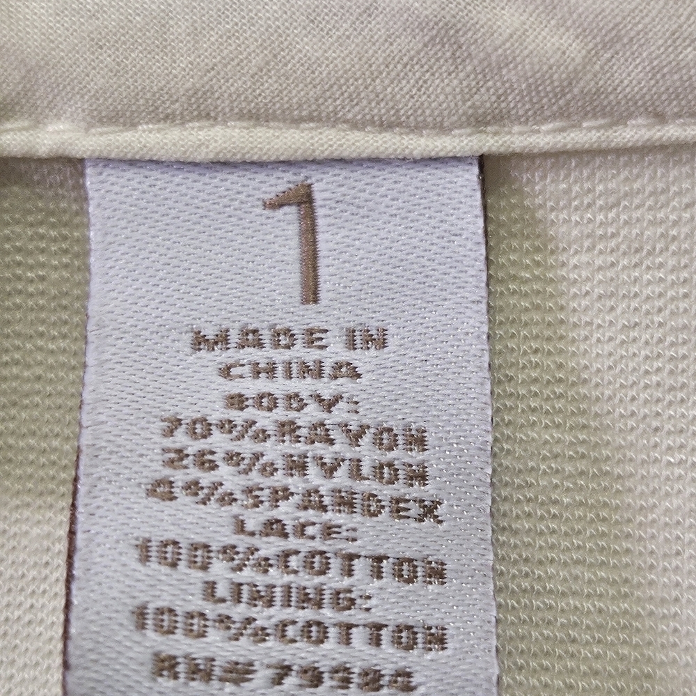 Chico's Ivory Crochet Lace Bolero jacket Size 1 (S) - Picture 10 of 10